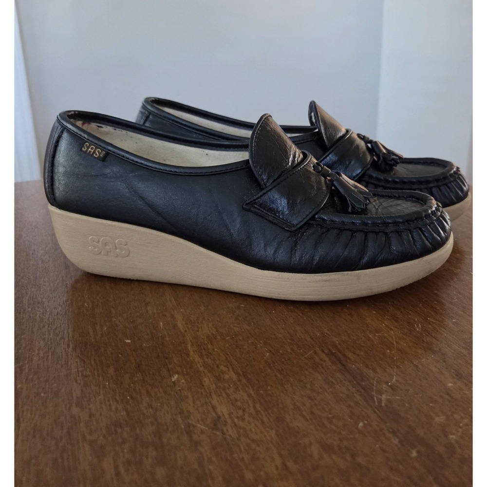 Sas Magic‎ Comfort Slip On Shoes Women's 7n Tassels Black 508021